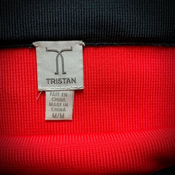 TRISTAN - Bold Stripes Pencil Skirt – Red & Black - size medium - Picture 6 of 7